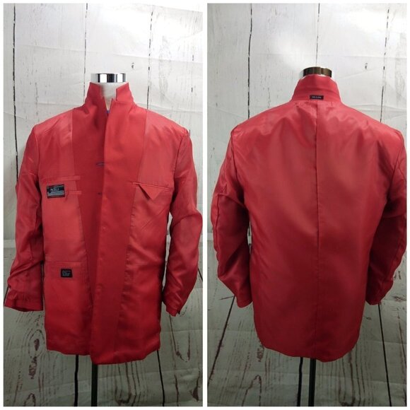 Pacelli Uomo Moda 42R 5 Button Red 2pc Suit 35x31 Pleated - Picture 10 of 16